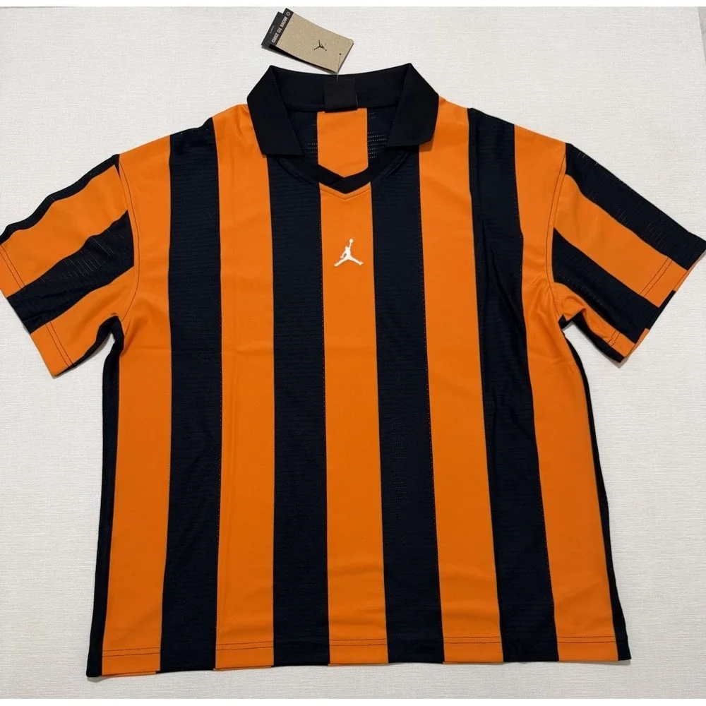 Nike Jordan Brooklyn Collegiate Goalie Shirt Mens Size M Orange HV0107-010 NWT